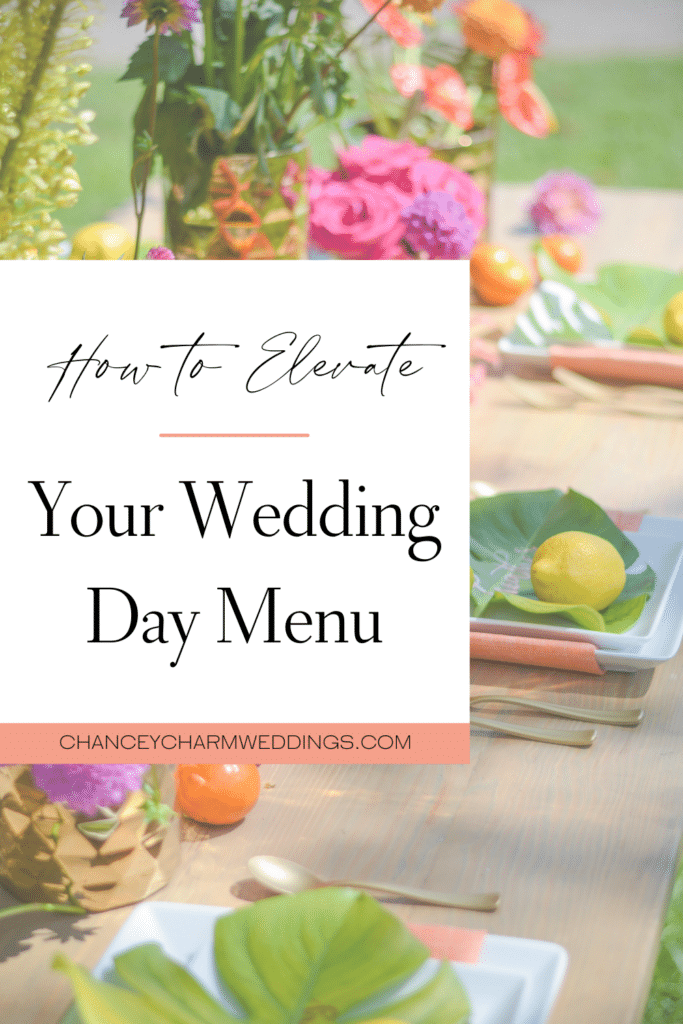 From the sweet to the savory, here's 4 ideas to elevate your wedding day menu.