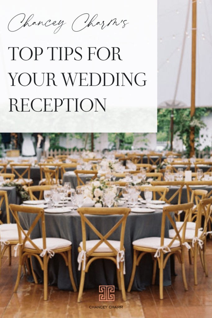 We're sharing Chancey Charm's top tips + bonus questions for a sophisticated wedding reception.