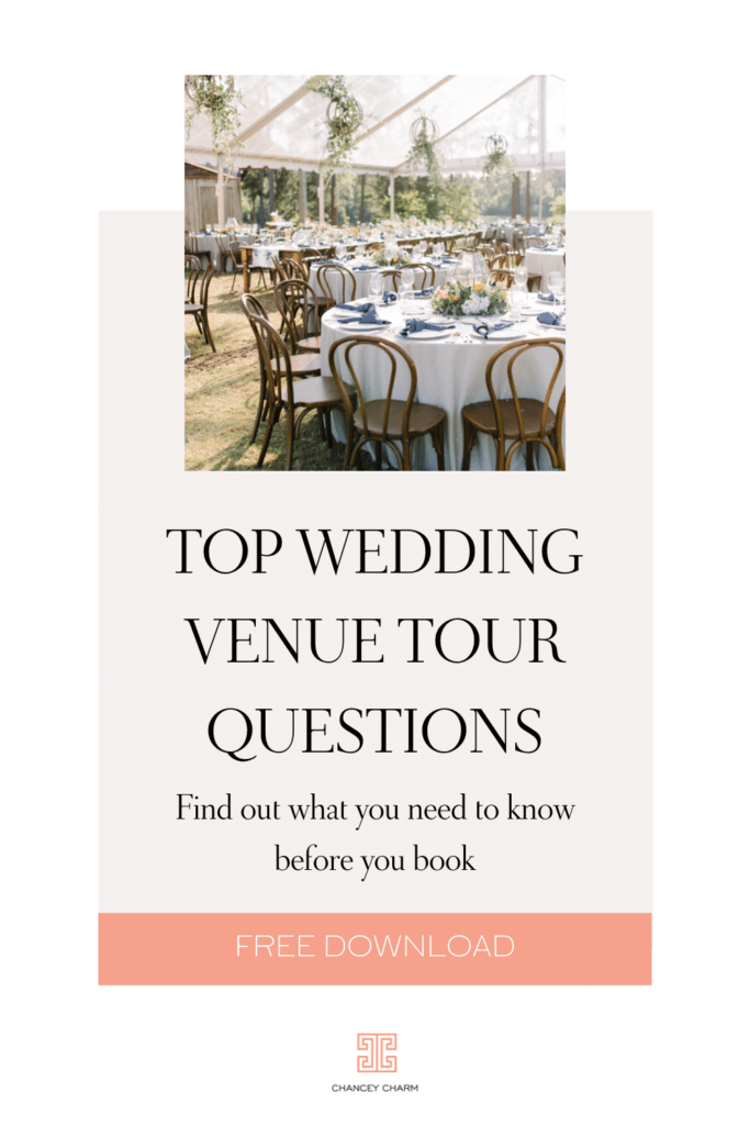 There are so many important aspects to think about before booking a wedding venue so the Chancey Charm team have put together 7 important questions to prompt your conversations during the venue tour.