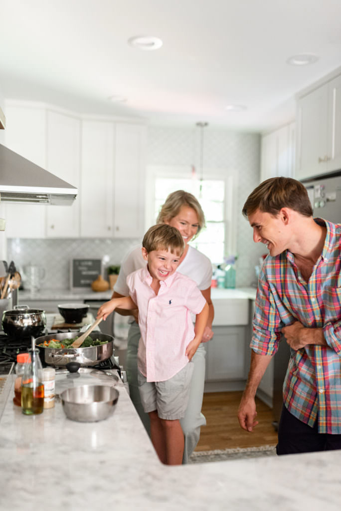 Chris and Sarah Chancey in the Kitchen of their Atlanta home