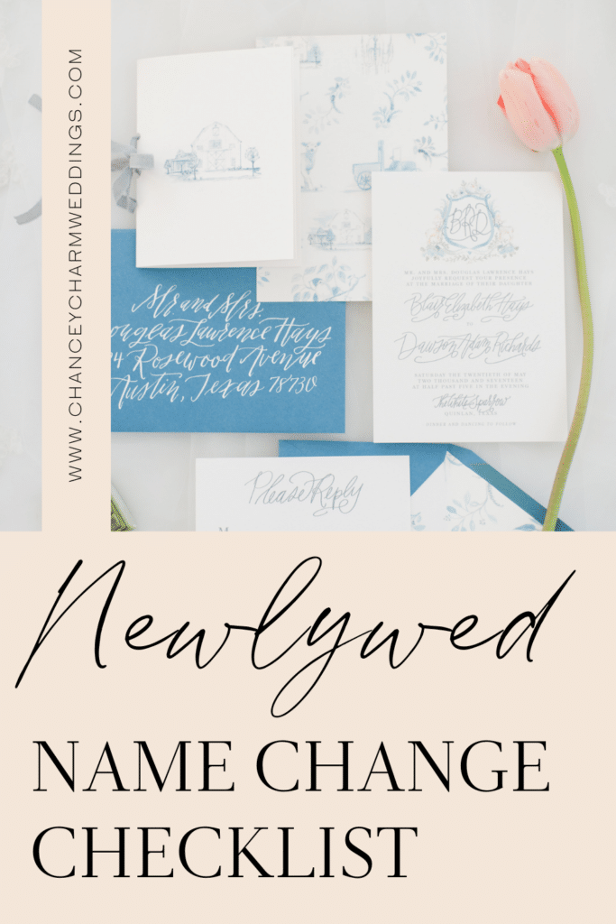 If you’re planning on legally changing your name after your wedding, it’s important to make sure you change your name everywhere to avoid any missteps with paperwork or travel in the future. We have created a useful name change checklist for newlyweds to ensure you don't miss anything!