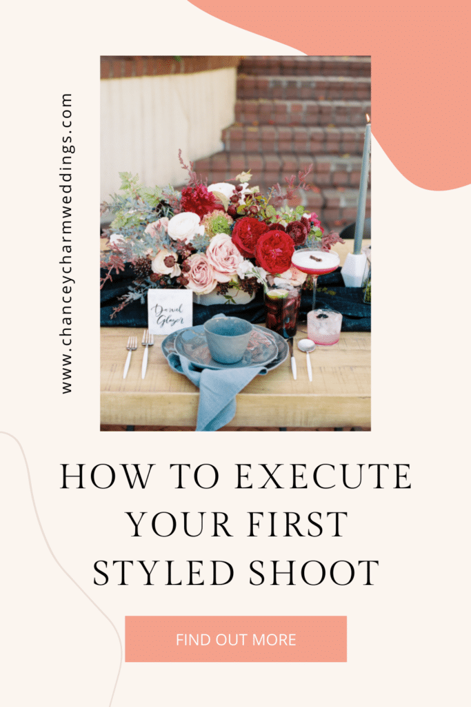 Learn how to plan and execute a styled shoot as a wedding planner. Plus get access to the Styled Shoot Guide. #styledshoot #styledshootguide