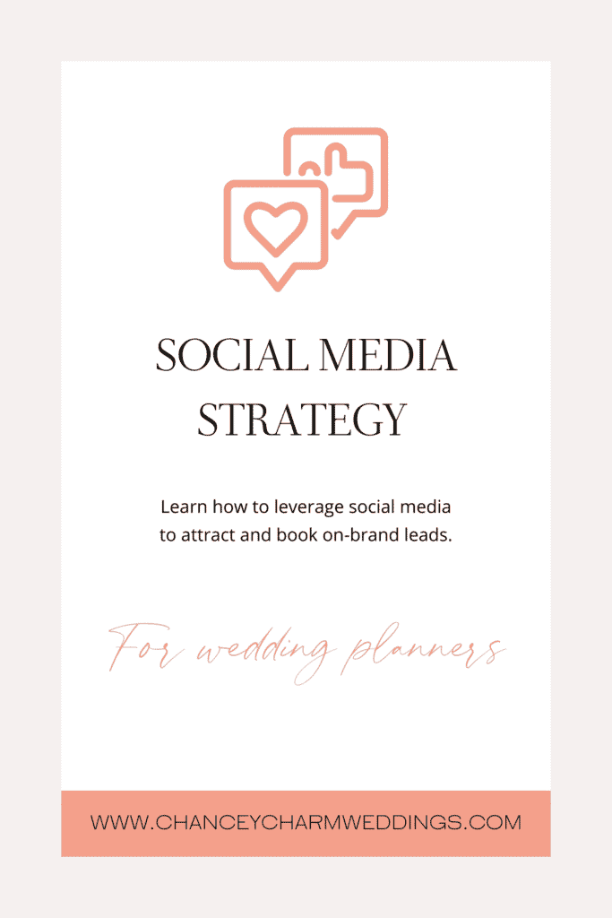 Social Media Strategy For Wedding Planners. Learn how to leverage social media to attract and book on-brand leads.