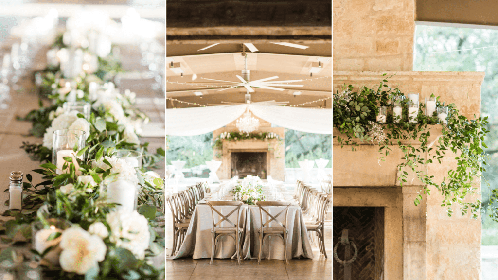 Reception decor at The Clubs at Houston Oaks Wedding