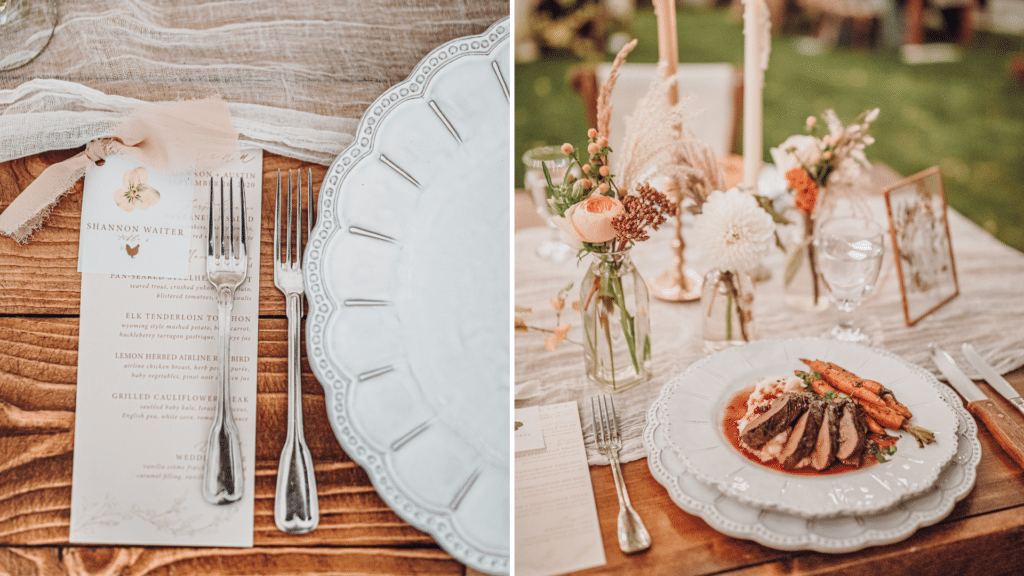 Wedding tablescape at Antelope Trails Ranch, Wyoming