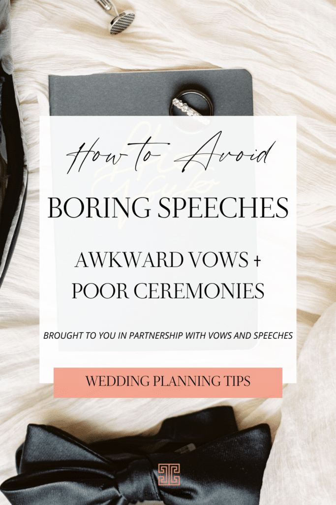 We are sharing our top tips for avoiding boring speeches, awkward vows and poor ceremonies
