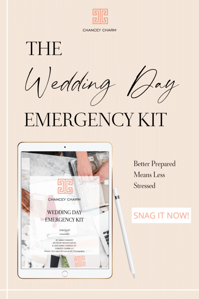 A comprehensive list of the items you need to ensure you're prepared for anything day-of. Build your wedding day emergency kit with this tried and true list of must-have items.